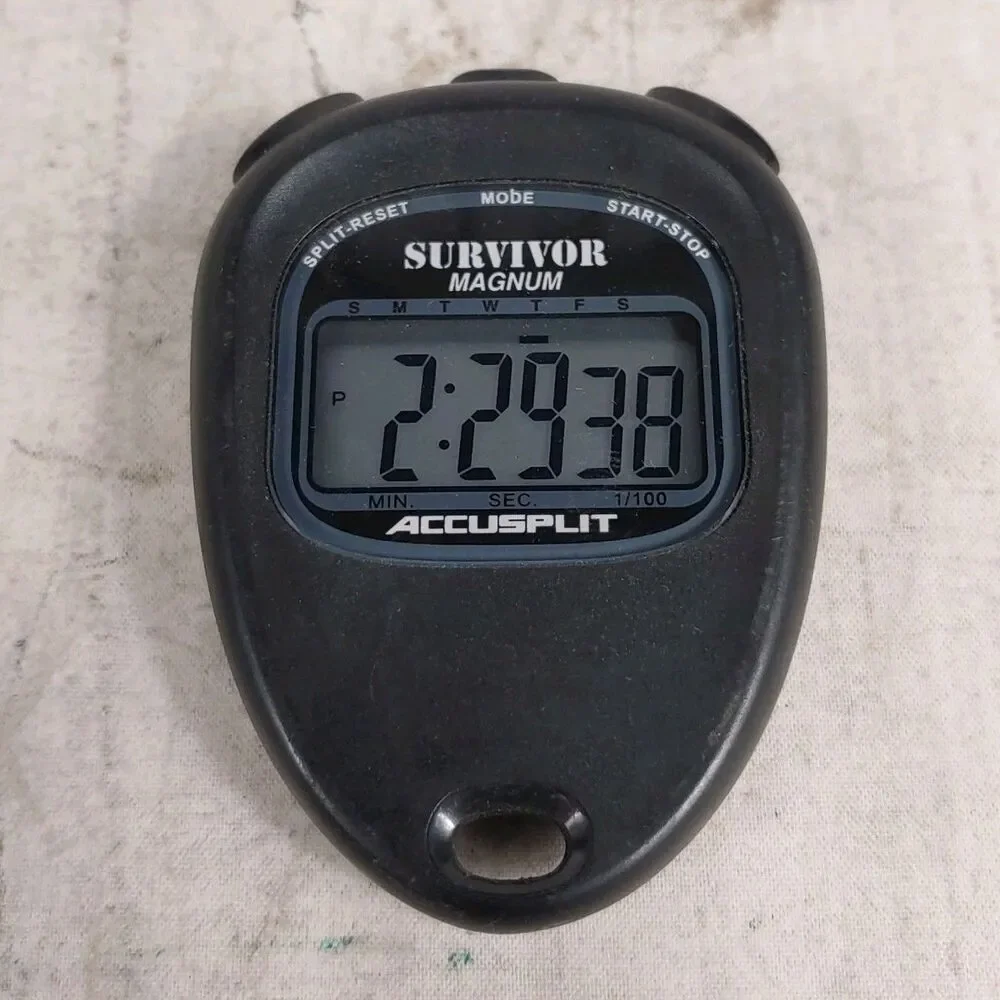 Accusplit Survivor MAGNUM Event Stopwatch Cumulative Split Large Display TESTED